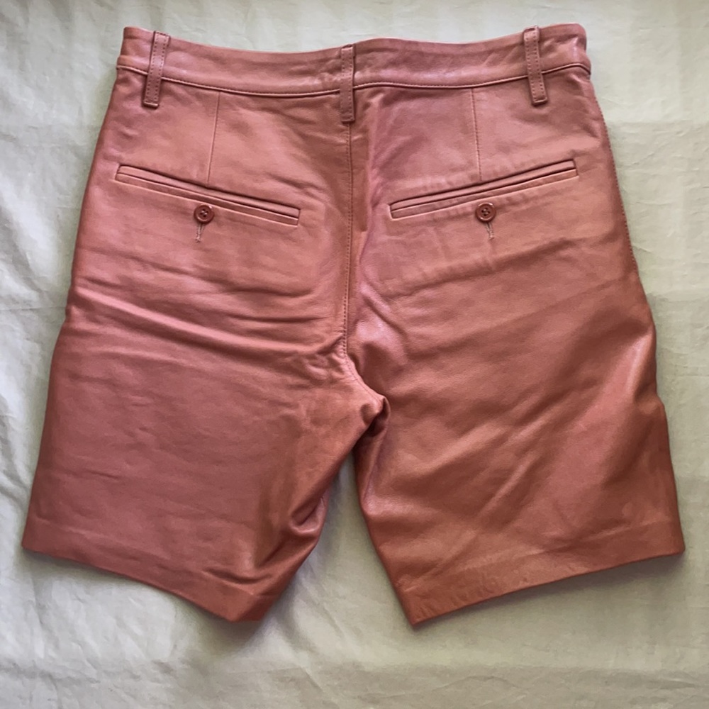Mackage Manuel sz 28 lamb leather brick colour shorts - Picture 4 of 14